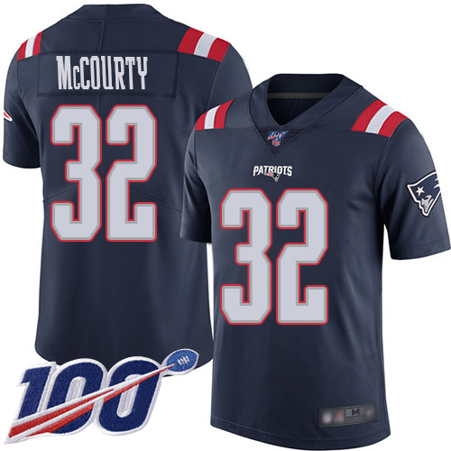 New England Patriots Football #32 100th Season Limited Navy Blue Men Devin McCourty NFL Jersey